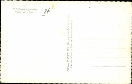 Ak Croix de Vie Vendée, Hafen