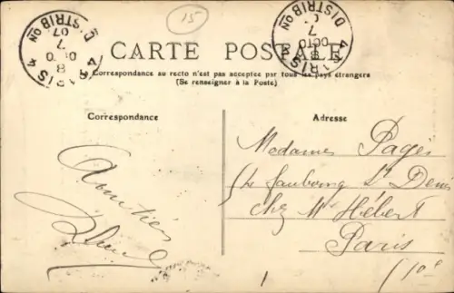 CPA Chansons de Jean Rameau, La Blessure