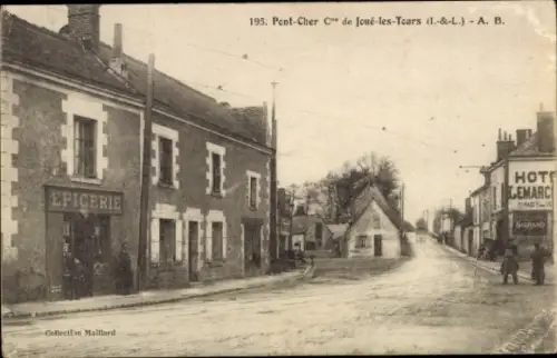 CPA Joué les Tours Indre et Loire, Pont Cher, Epicerie, Hotel