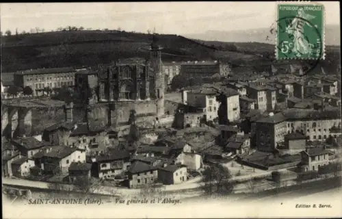 Ak Saint Antoine Isère, Gesamtansicht mit Abtei