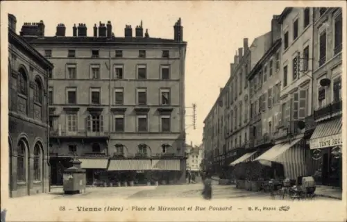 Ak Vienne Isère, Platz de Miremont, Rue Ponsard,  Architektur, Straßenszene
