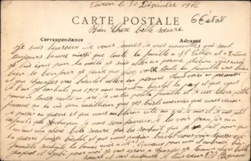 Ak Voiron Isère, Ecole Nationale Professionnelle, Bâtiment de l'Administration, Jahr 1916