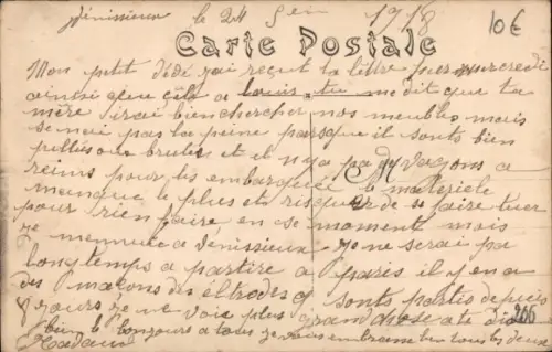 Ak Mions Isère, vue du rue, Pont