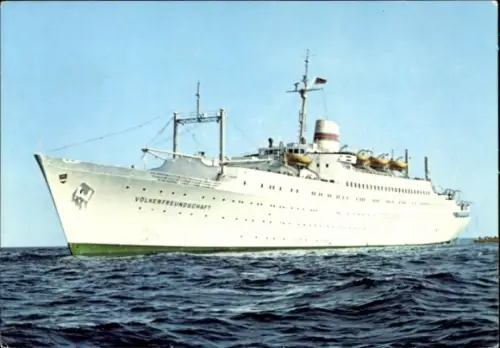 Ak FDGB Urlauberschiff MS Völkerfreundschaft