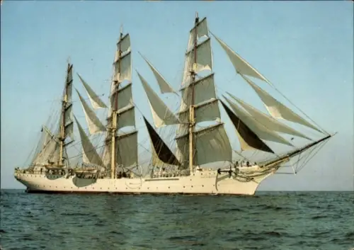 Ak Polnisches Schulschiff Dar Pomorza, Segelschiff
