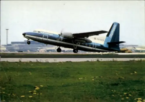 Ak Passagierflugzeug, Fokker Friendship, NLM City Hopper, PH-KFD