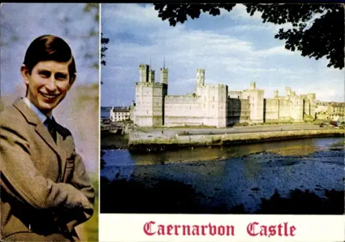 Ak Charles, Prince of Wales, Schloss Caernarvon