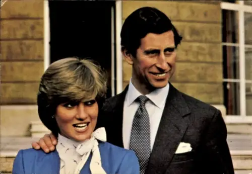 Ak Prince of Wales, Lady Diana Spencer, Adel Großbritannien, Portrait