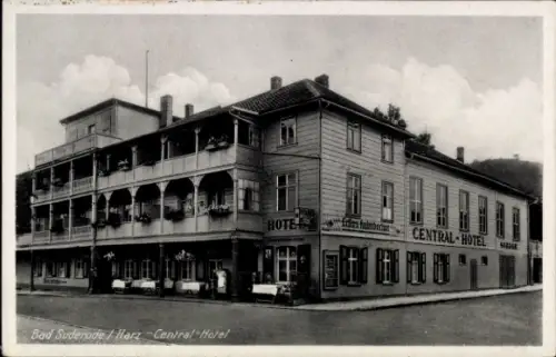Ak Bad Suderode Quedlinburg im Harz, Central Hotel