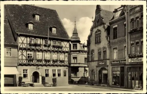 Ak Köthen in Anhalt, Gasthof Deutscher Kaiser am Holzmarkt, Konditorei Troitzsch, Möbelgeschäft