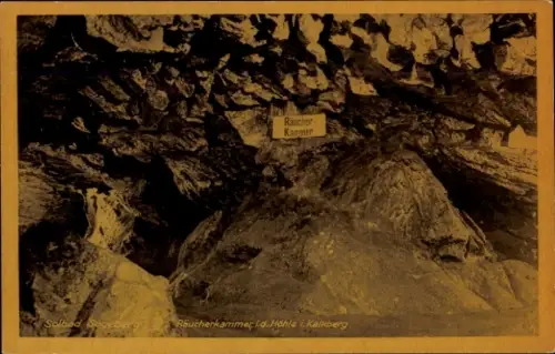 Ak Bad Segeberg in Holstein, Räucherkammer in der Höhle im Kalkberg