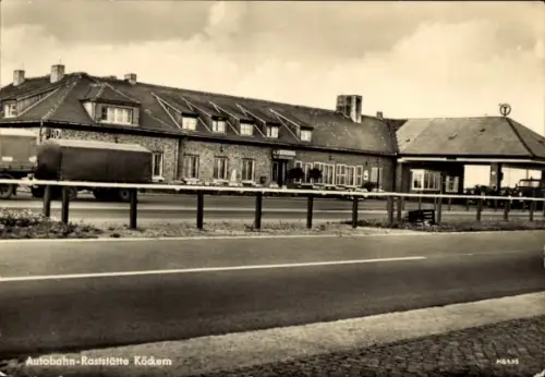 Ak Köckern Sandersdorf Brehna in Sachsen Anhalt, Autobahn-Raststätte