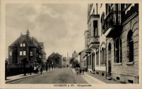 Ak Homberg am Rhein Duisburg im Ruhrgebiet, Königstraße