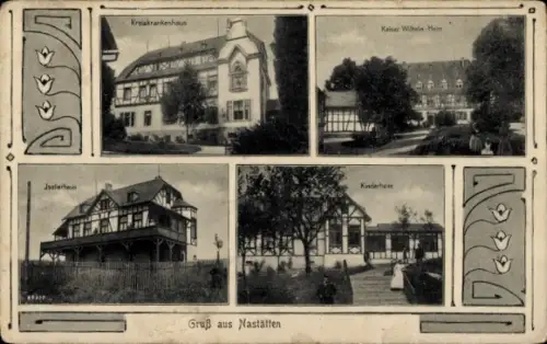 Ak Nastätten im Taunus, Kreiskrankenhaus, Kaiser Wilhelm-Heim, Josefshaus, Kinderheim