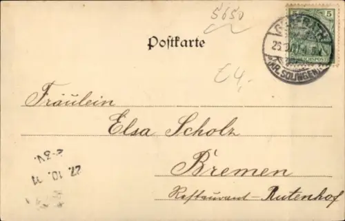 Passepartout Ak Gräfrath Solingen, Teilansicht, Kirche