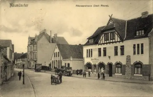 Ak Neumünster in Holstein, Altonaer Straße, Gasthaus Stadt Altona