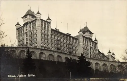 Ak Caux Montreux Kanton Waadt, Caux Palace Hôtel, s Gebäude, Architektur, Schweiz