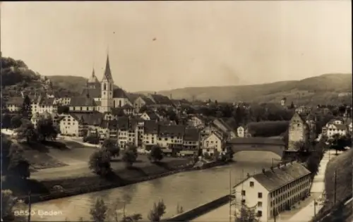 Ak Baden Kanton Aargau Schweiz, Gesamtansicht