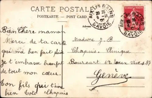 Ak Genève Genf Schweiz,  Rue du Mont-Blanc, Hotel Suisse, Straßenansicht, Trams