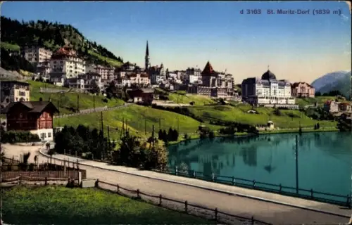 Ak Sankt Moritz Kanton Graubünden, Gesamtansicht
