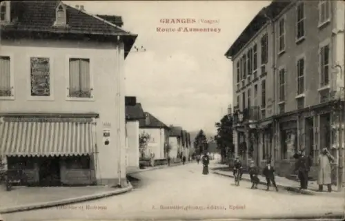 Ak Granges sur Vologne Vosges, GRANGES, Route d'Aumontzey, Villaume et Holstein, A. Bouteiller, F
