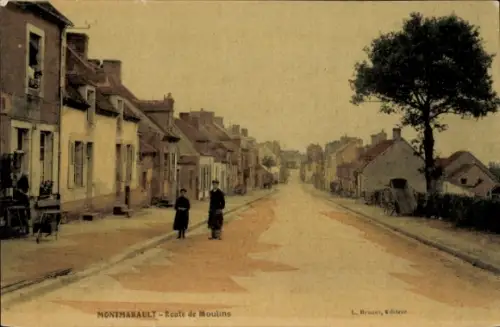 Ak Montmarault Allier, Route de Moulins