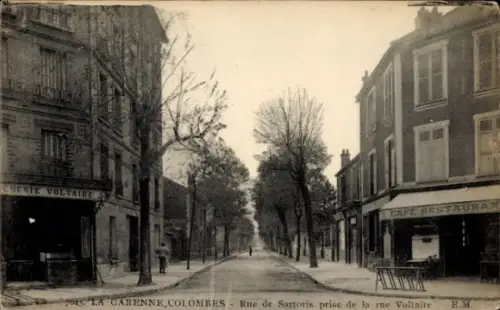 Ak La Garenne Colombes Hauts de Seine, Dentist, Café Restaurant, Rue de Sartoris, E.M.
