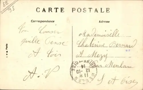 Ak Saint Clair sur Epte Val d'Oise, Rue Rouget de l'Isle