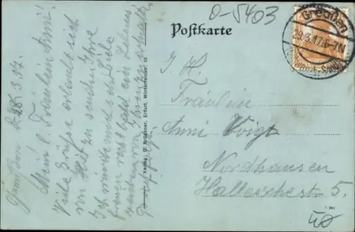 Ak Greußen in Thüringen, Konditorei und Cafe, Innenansicht