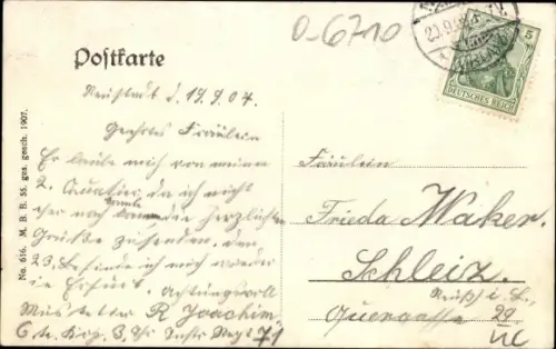 Passepartout Ak Neustadt an der Orla, Marktplatz, Reichsbanknote