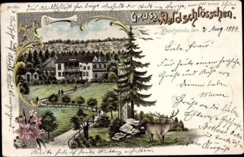 Litho Bleicherode in Thüringen, Waldschlösschen