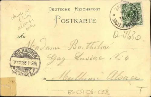 Litho Crimmitschau in Sachsen, Gasthof Krippe, Schießhaus