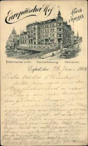 Litho Erfurt in Thüringen, Europäischer Hof