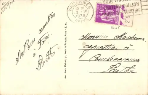 Ak Vincennes Val de Marne, Postgebäude, Rue du Commandant-Mauwat, La Poste annexe n° 1