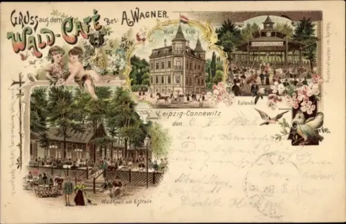 Litho Connewitz Leipzig in Sachsen, Wald-Café