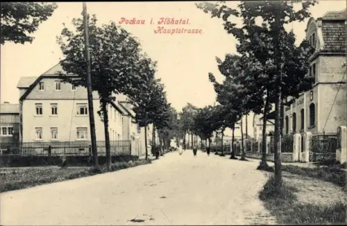 Ak Pockau Lengefeld im Erzgebirge Sachsen, Hauptstraße