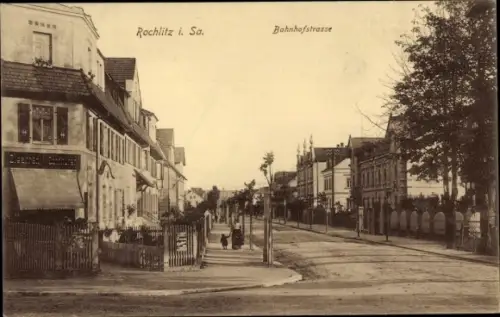 Ak Rochlitz an der Mulde, Bahnhofstraße
