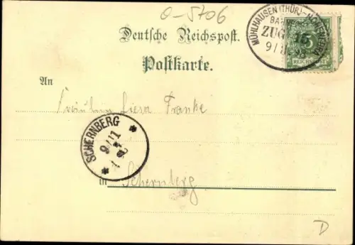 Ak Schlotheim in Thüringen, Totalansicht, Straßenpartie