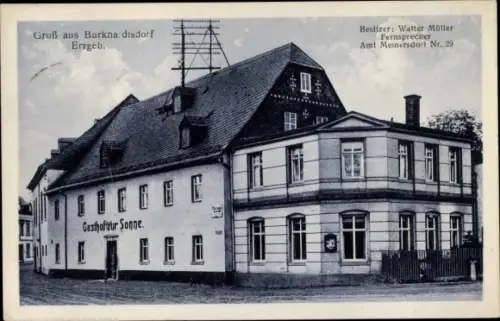 Ak Burkhardtsdorf im Erzgebirge, Gasthof zur Sonne