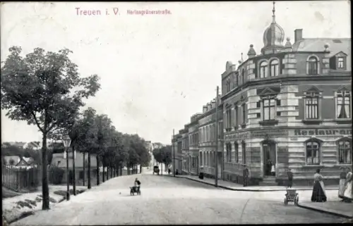 Ak Treuen im Vogtland, Herlasgrünerstraße