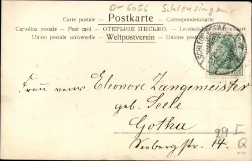 Foto Ak Schleusingen in Thüringen, Gasthaus, Baum
