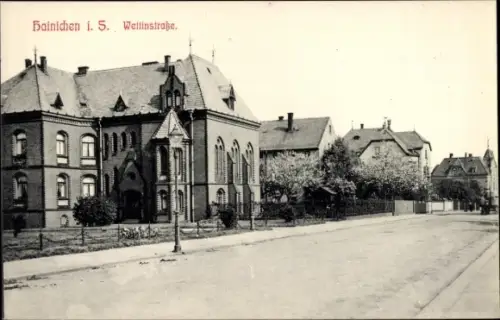 Ak Hainichen in Sachsen, Wettinstraße