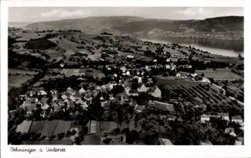 Ak Oehningen Öhningen am Untersee Baden, Fliegeraufnahme