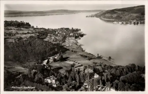 Ak Marbach Wangen am Untersee Öhningen in Baden, Fliegeraufnahme