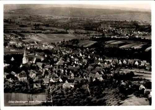 Ak Oberderdingen im Kraichgau Württemberg, Fliegeraufnahme
