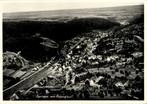 Ak Ispringen in Baden Württemberg, Fliegeraufnahme