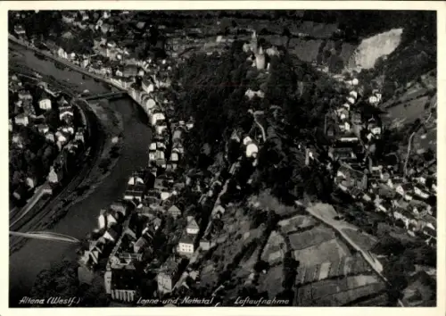 Ak Altena in Westfalen, Luftaufnahme, Lenne und Nettetal, Allena (Westf.)