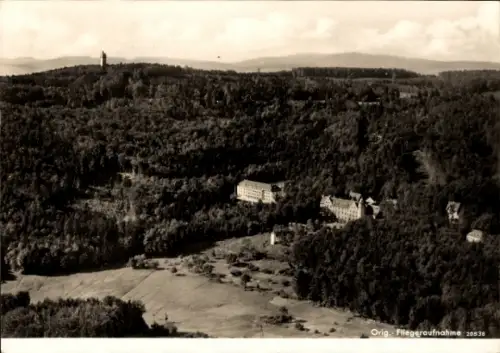 Ak Winterkasten Lindenfels Odenwald, Fliegeraufnahme