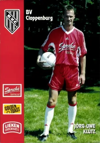 Autogrammkarte Fußballer Jörg Uwe Cloppenburg, BV Cloppenburg, Autogramm