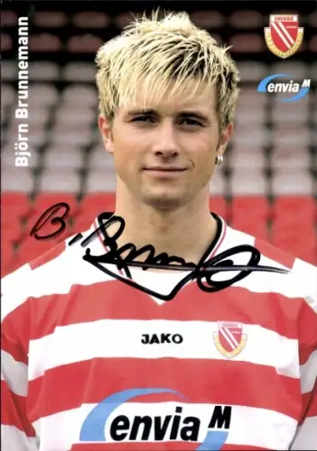 Autogrammkarte Fußballer Björn Brunnemann, Energie Cottbus, Autogramm